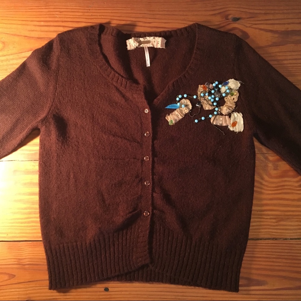Free People Embellished Cardigan